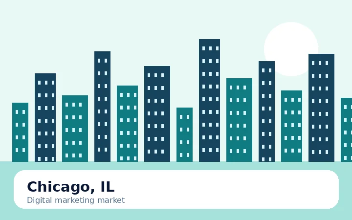 Chicago digital marketing location illustration