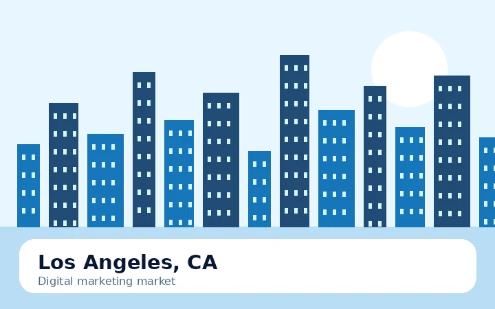 Los Angeles digital marketing location illustration