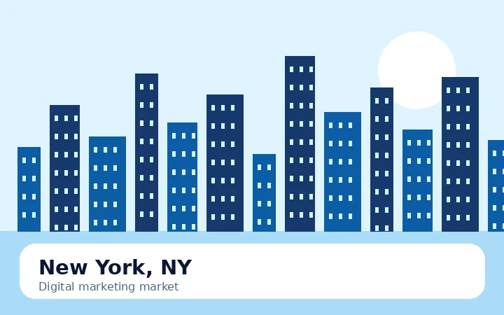 New York digital marketing location illustration