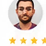 AI-generated profile illustration for review layout